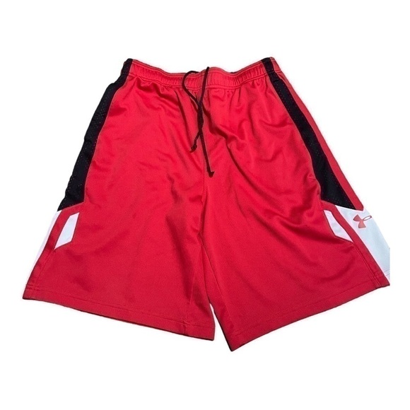 🔴🔳🖤 Under Armour Men's Loose Fit Athletic Shorts - Lg. - Picture 2 of 4